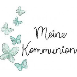 Stickdatei - Meine Kommunion Schmetterlinge